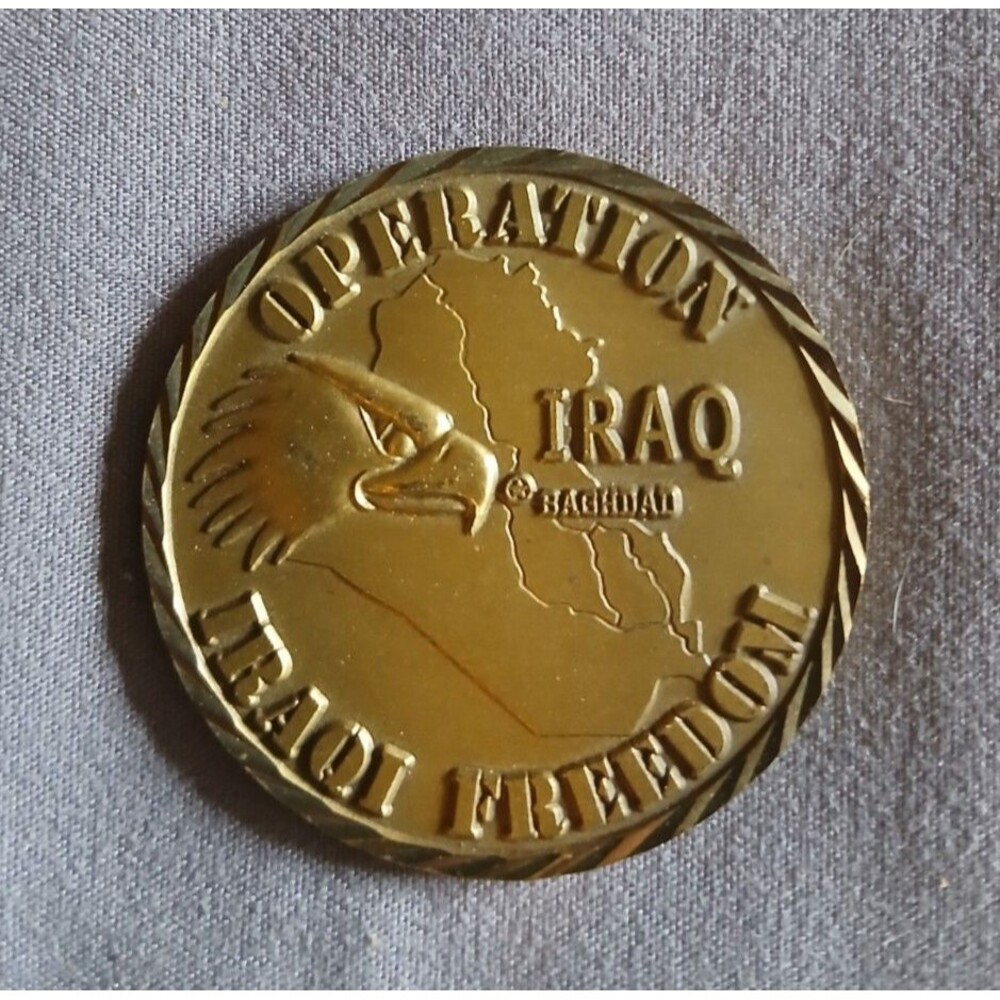 Operation Iraqi Freedom 2008 Haditha Dam Baghdad Eagle Challenge Coin Military
